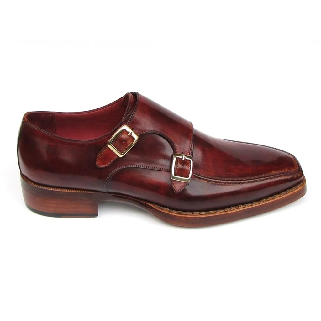Paul Parkman Men's Double Monkstrap Goodyear Welted Shoes (ID#061-BRD)