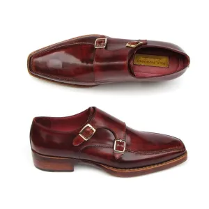 Paul Parkman Men's Double Monkstrap Goodyear Welted Shoes (ID#061-BRD)