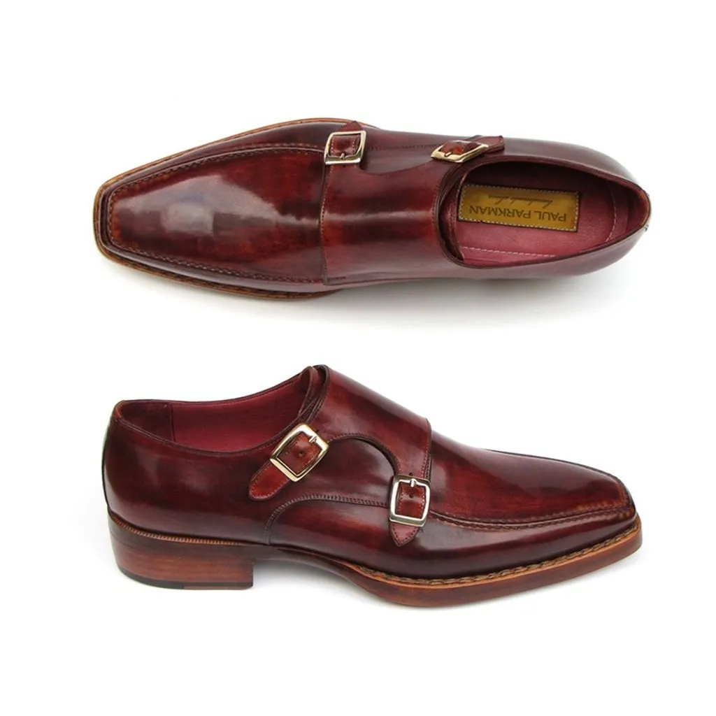Paul Parkman Men's Double Monkstrap Goodyear Welted Shoes (ID#061-BRD)