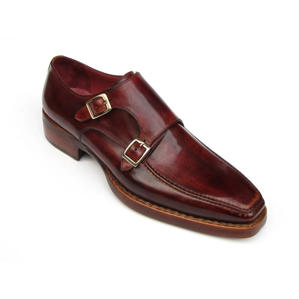 Paul Parkman Men's Double Monkstrap Goodyear Welted Shoes (ID#061-BRD)
