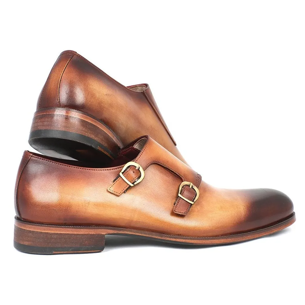Paul Parkman Two Tone Double Monkstrap Shoes (ID#HT54-CML)