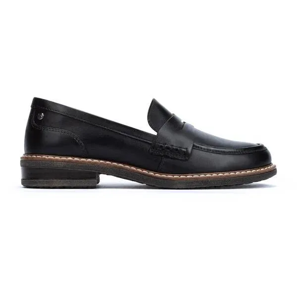Pikolinos Women's Aldaya W8J-3541 Leather Loafer Shoes Black