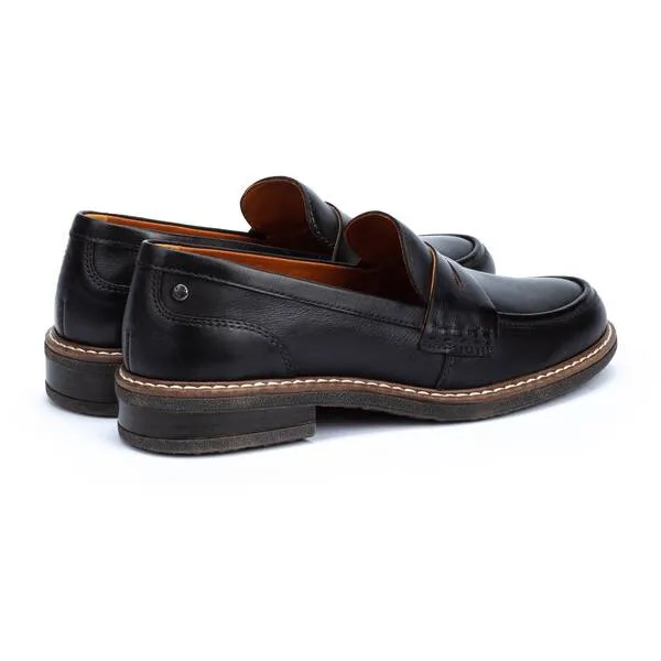 Pikolinos Women's Aldaya W8J-3541 Leather Loafer Shoes Black