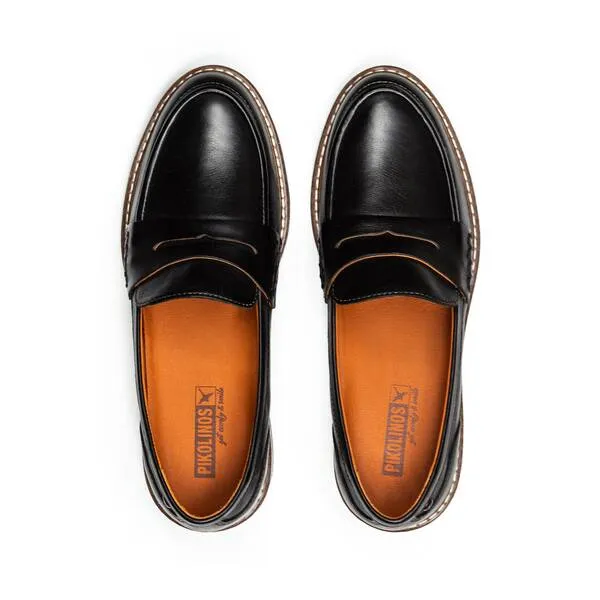 Pikolinos Women's Aldaya W8J-3541 Leather Loafer Shoes Black