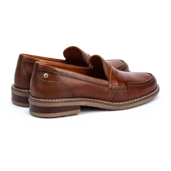 Pikolinos Women's Aldaya W8J-3541 Leather Loafer Shoes Cuero Brown