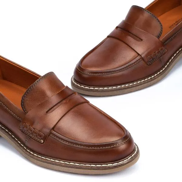Pikolinos Women's Aldaya W8J-3541 Leather Loafer Shoes Cuero Brown