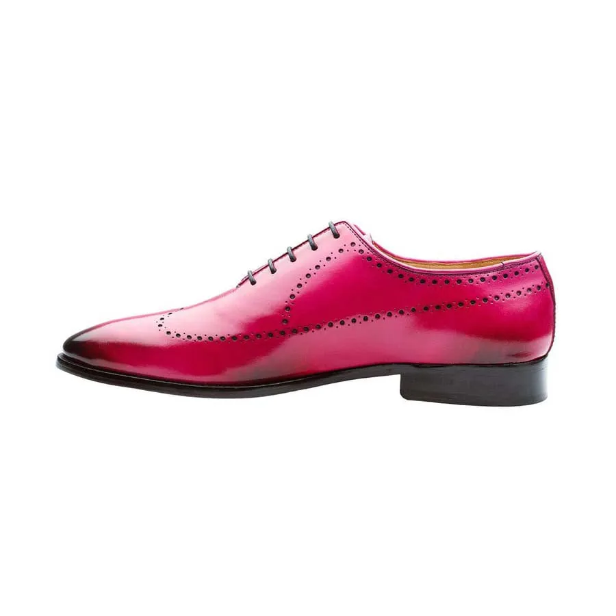 Pink Longwing Punched Oxfords