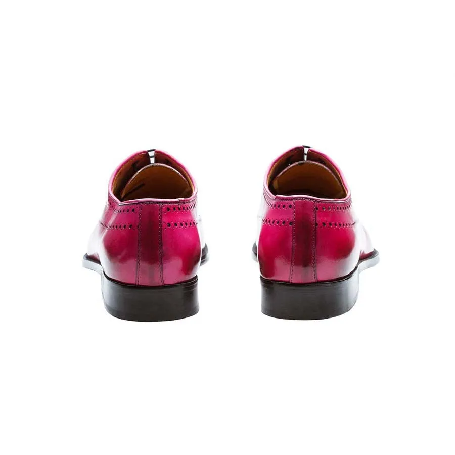 Pink Longwing Punched Oxfords