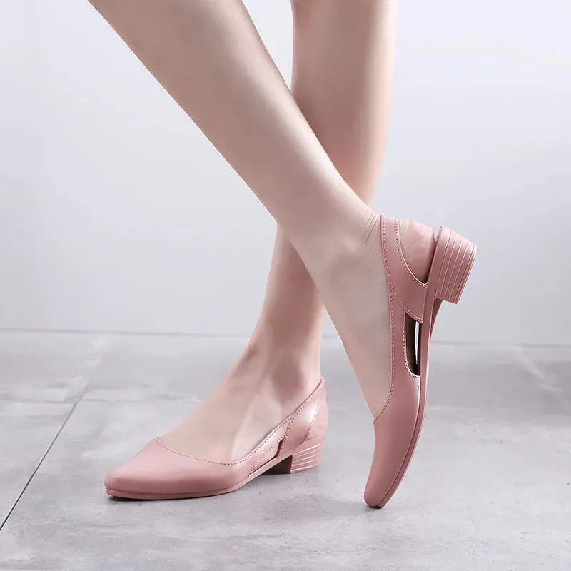 Pointed Toe Low Heel Sandal Flats