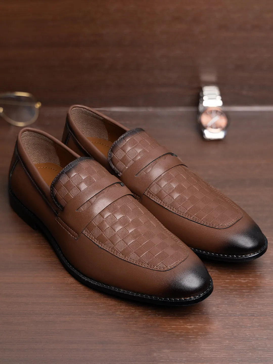 Russet Tan Moccasins Slipons for Men