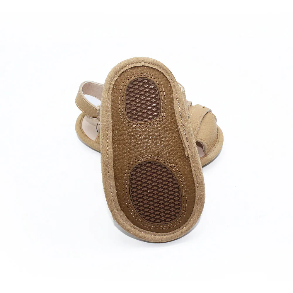 Salted Caramel Leather Penny Sandals