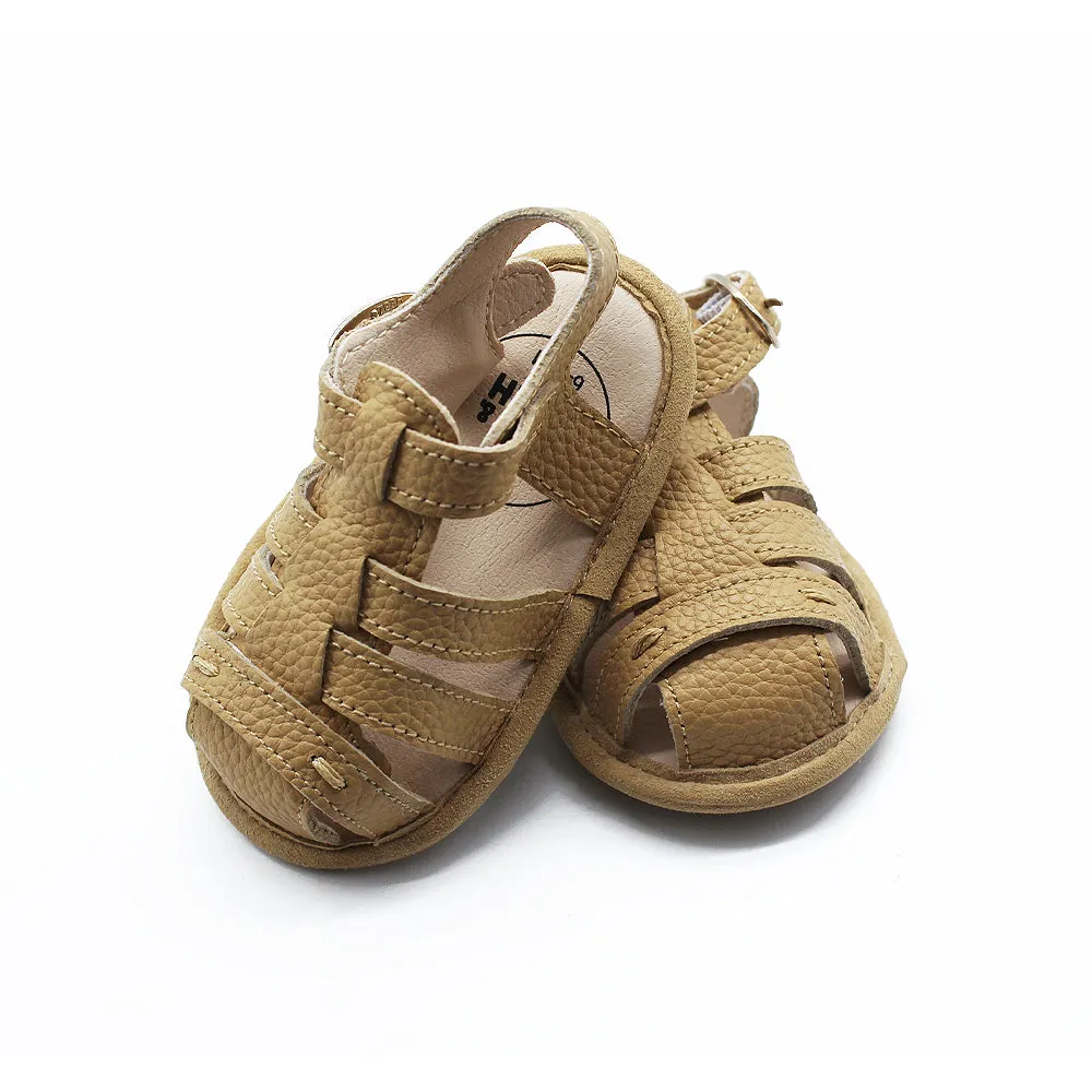 Salted Caramel Leather Penny Sandals
