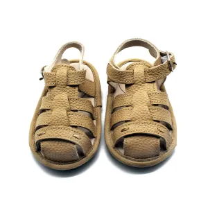 Salted Caramel Leather Penny Sandals