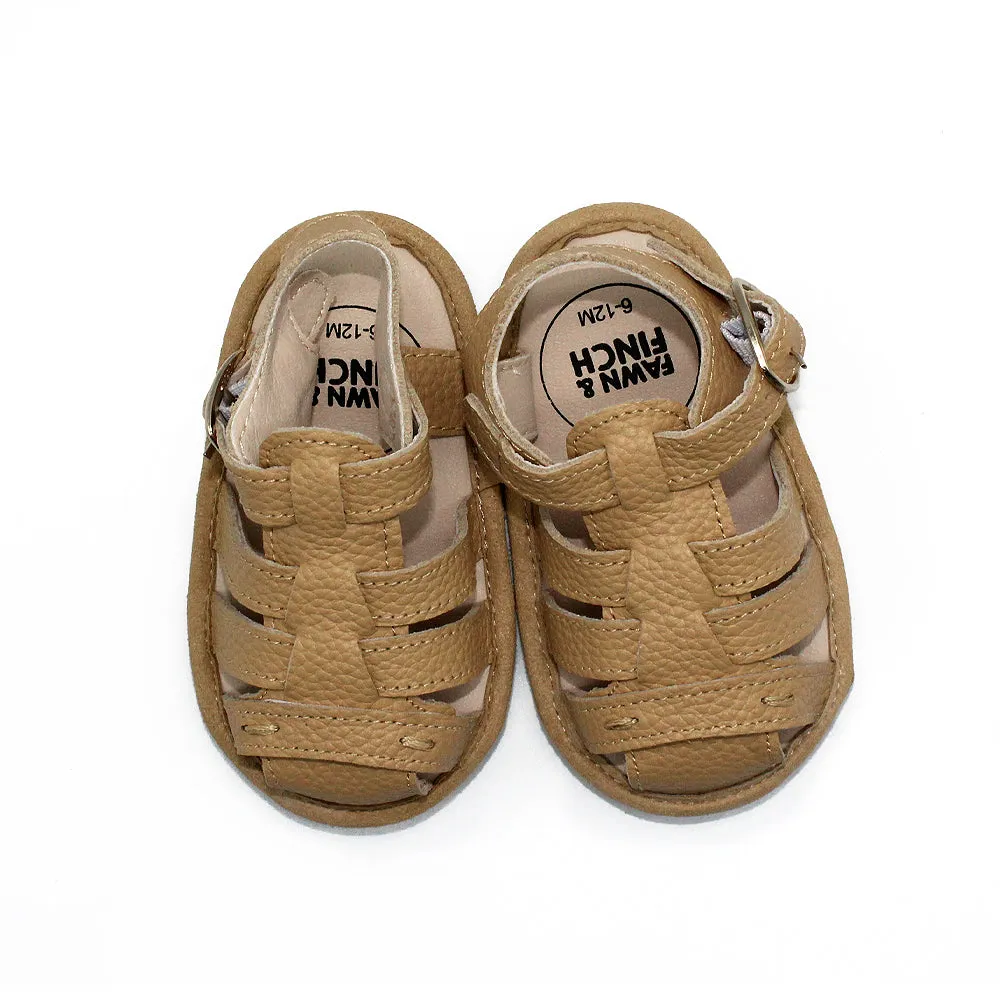 Salted Caramel Leather Penny Sandals