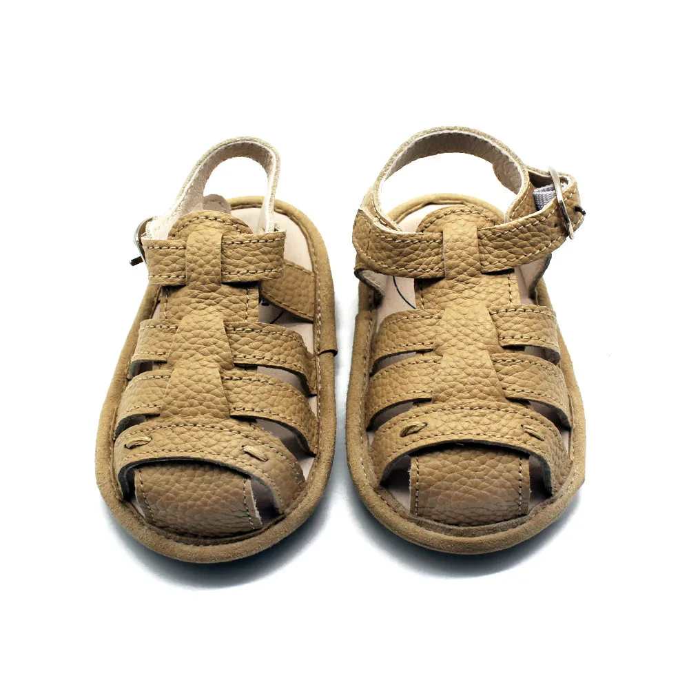Salted Caramel Leather Penny Sandals