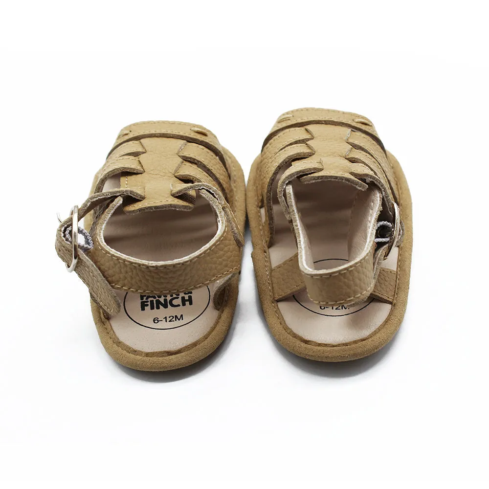 Salted Caramel Leather Penny Sandals
