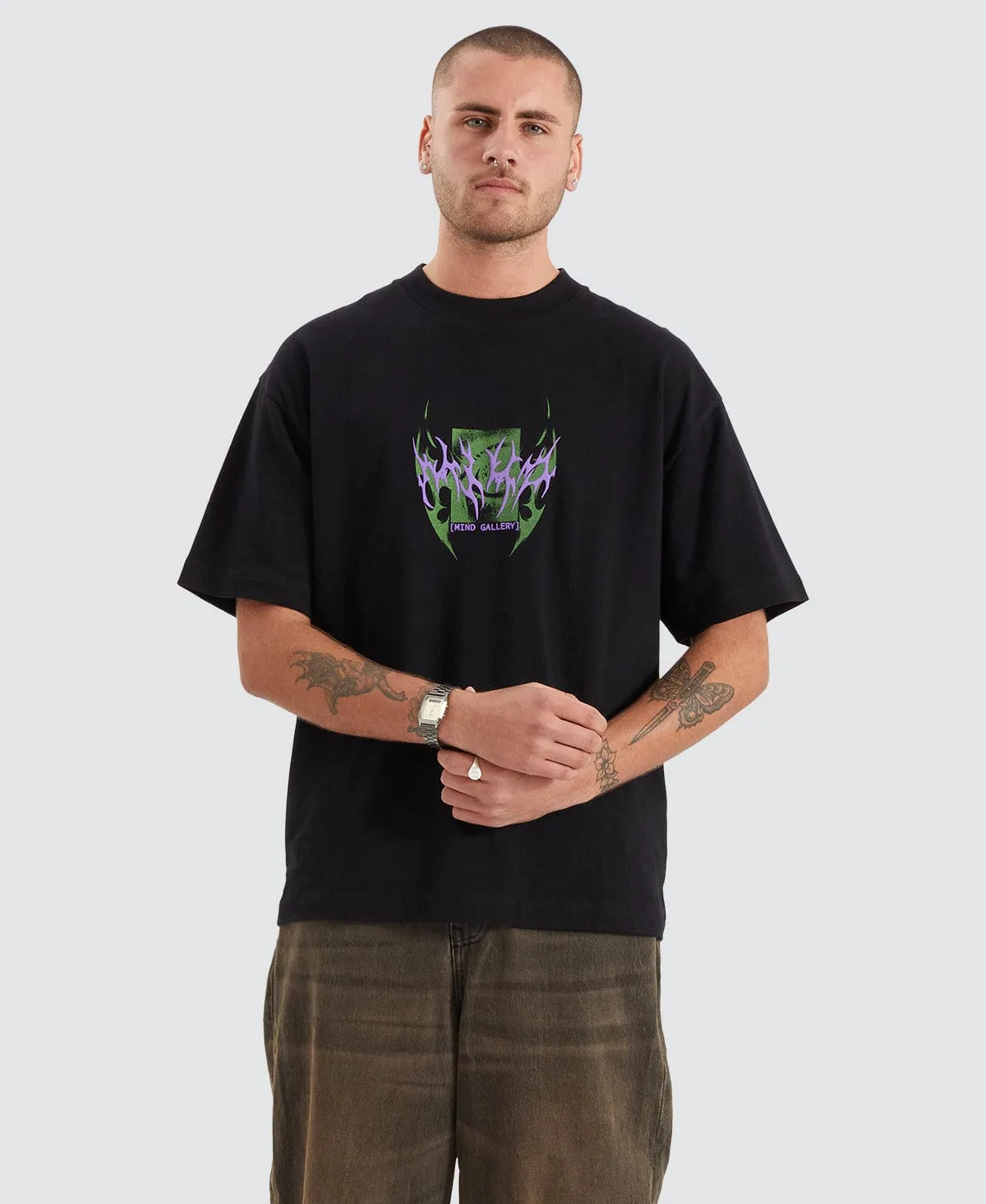 Sharp Extra Heavy Street Fit T-Shirt Jet Black