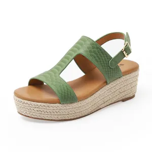 SIKETU | Platform Straw Sandals With Arch Support