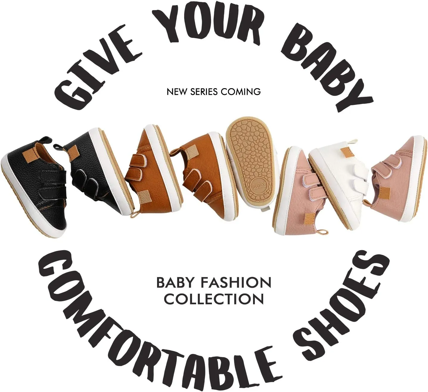 SOFMUO Baby Boys Girls High Top Ankle PU Leather Sneakers Soft Rubber Sole Infant Moccasins Newborn Oxford Loafers Anti-Slip Toddler Wedding Uniform Dress Shoes