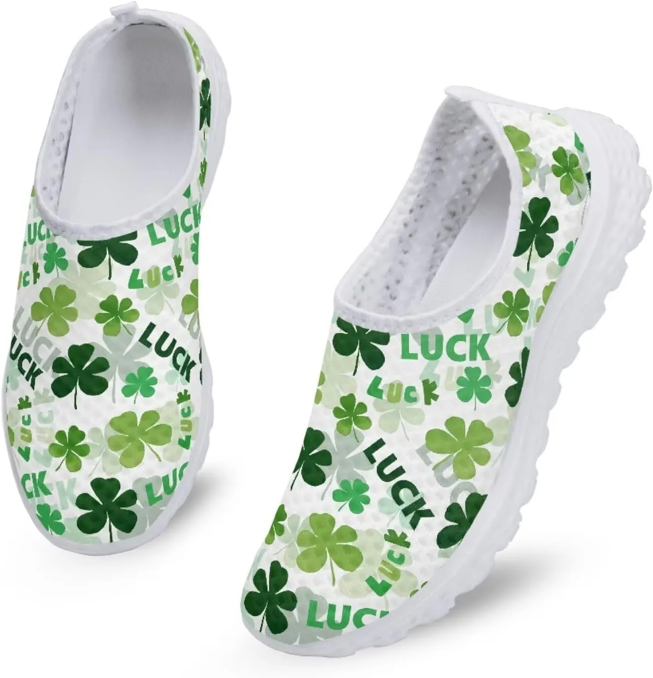 St Patricks Day Shoes Womens Running Sneakers Slip On Loafers Size 5.5-11.5