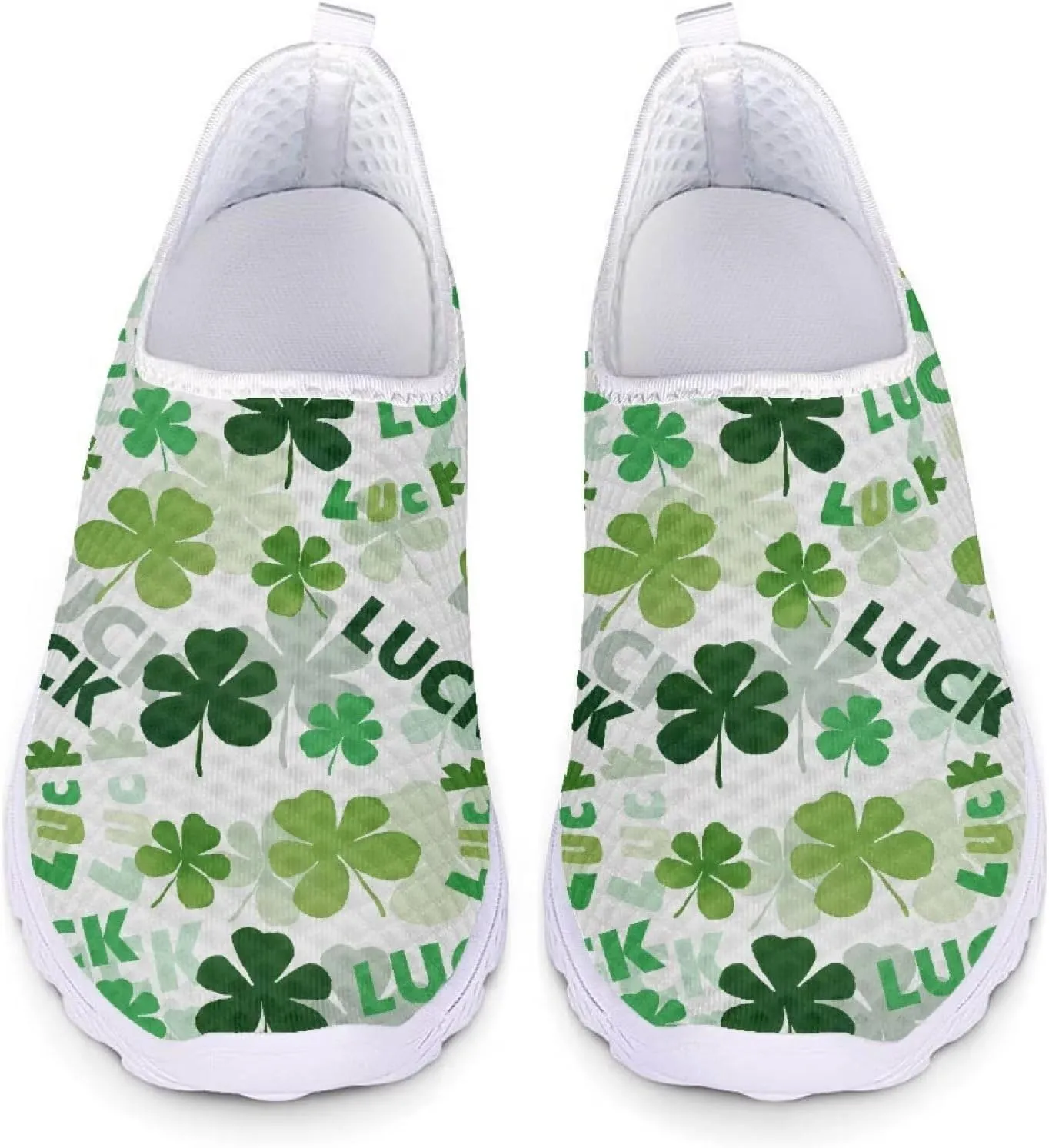 St Patricks Day Shoes Womens Running Sneakers Slip On Loafers Size 5.5-11.5