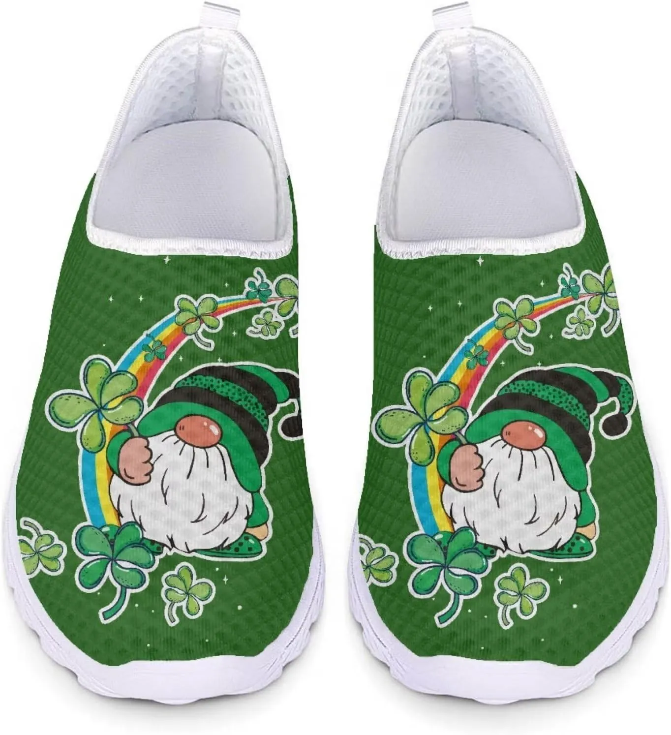 St Patricks Day Shoes Womens Running Sneakers Slip On Loafers Size 5.5-11.5