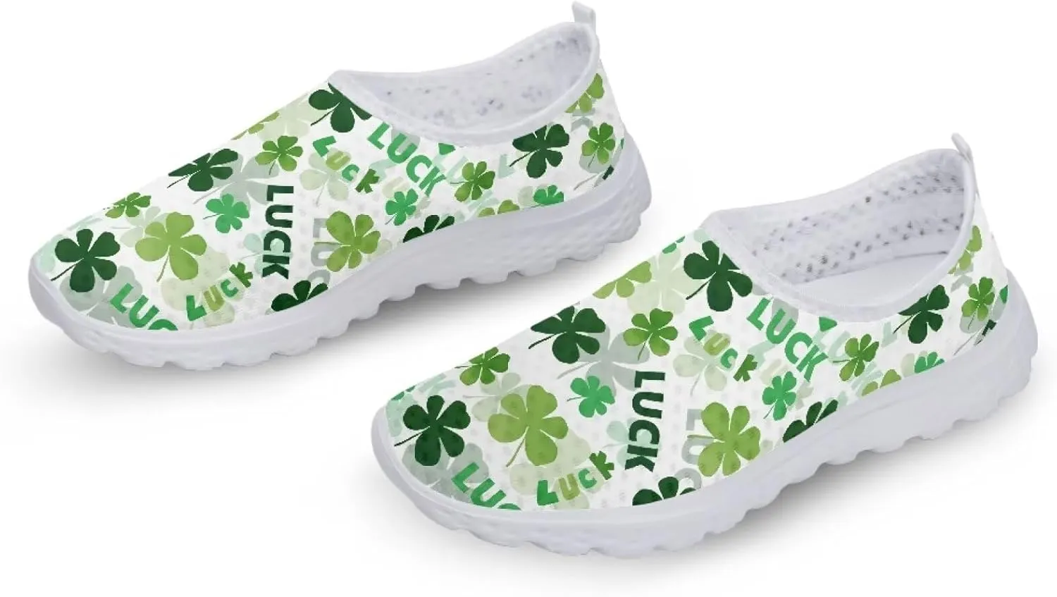 St Patricks Day Shoes Womens Running Sneakers Slip On Loafers Size 5.5-11.5