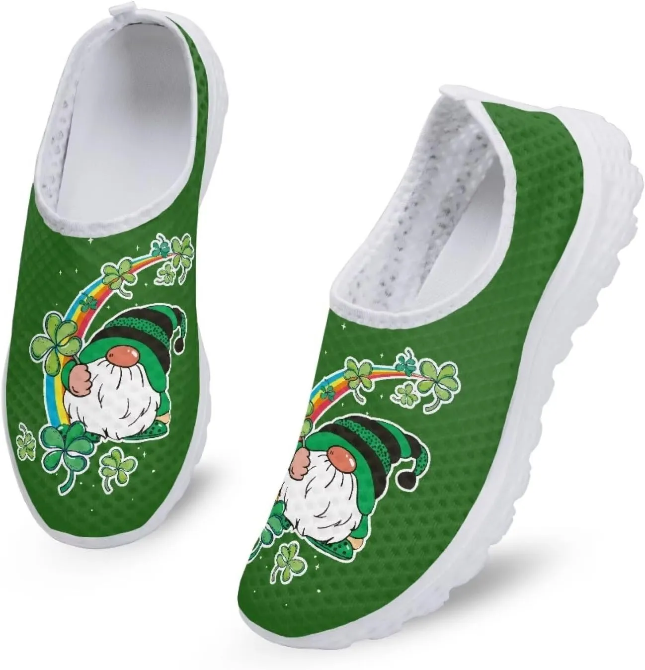 St Patricks Day Shoes Womens Running Sneakers Slip On Loafers Size 5.5-11.5
