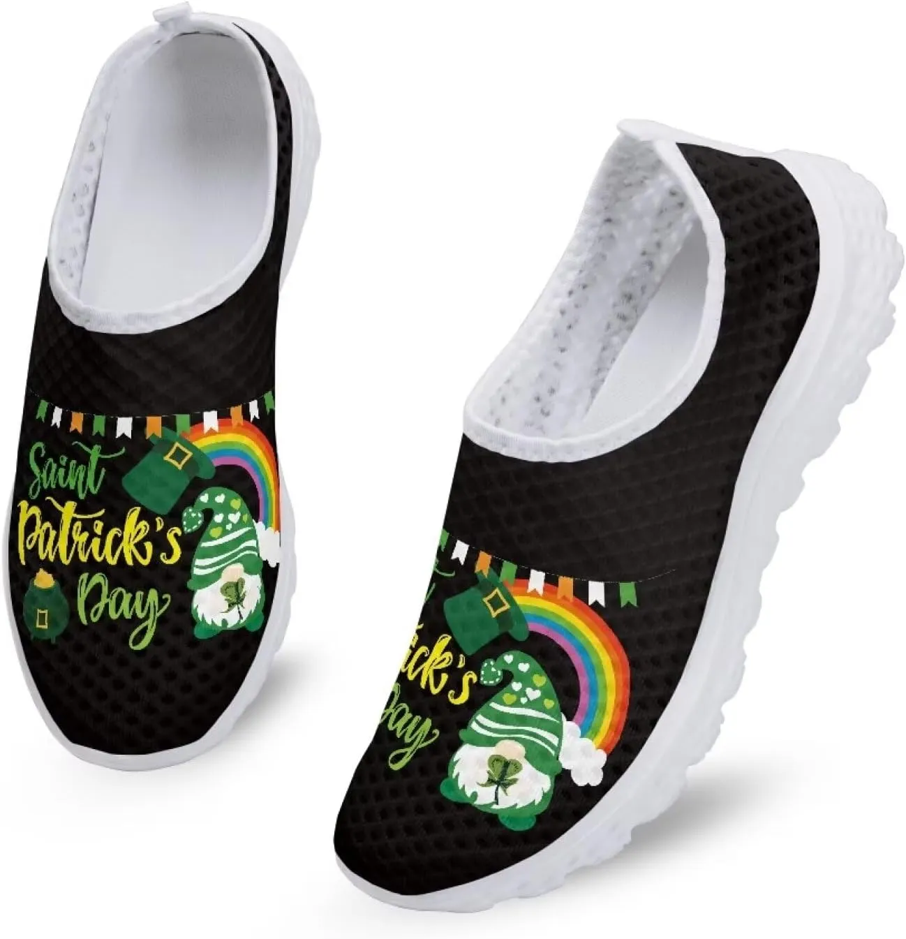 St Patricks Day Shoes Womens Running Sneakers Slip On Loafers Size 5.5-11.5