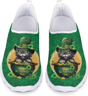 St Patricks Day Shoes Womens Running Sneakers Slip On Loafers Size 5.5-11.5