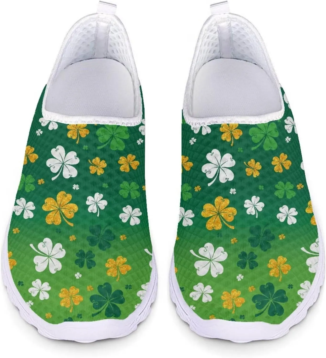 St Patricks Day Shoes Womens Running Sneakers Slip On Loafers Size 5.5-11.5