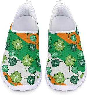 St Patricks Day Shoes Womens Running Sneakers Slip On Loafers Size 5.5-11.5