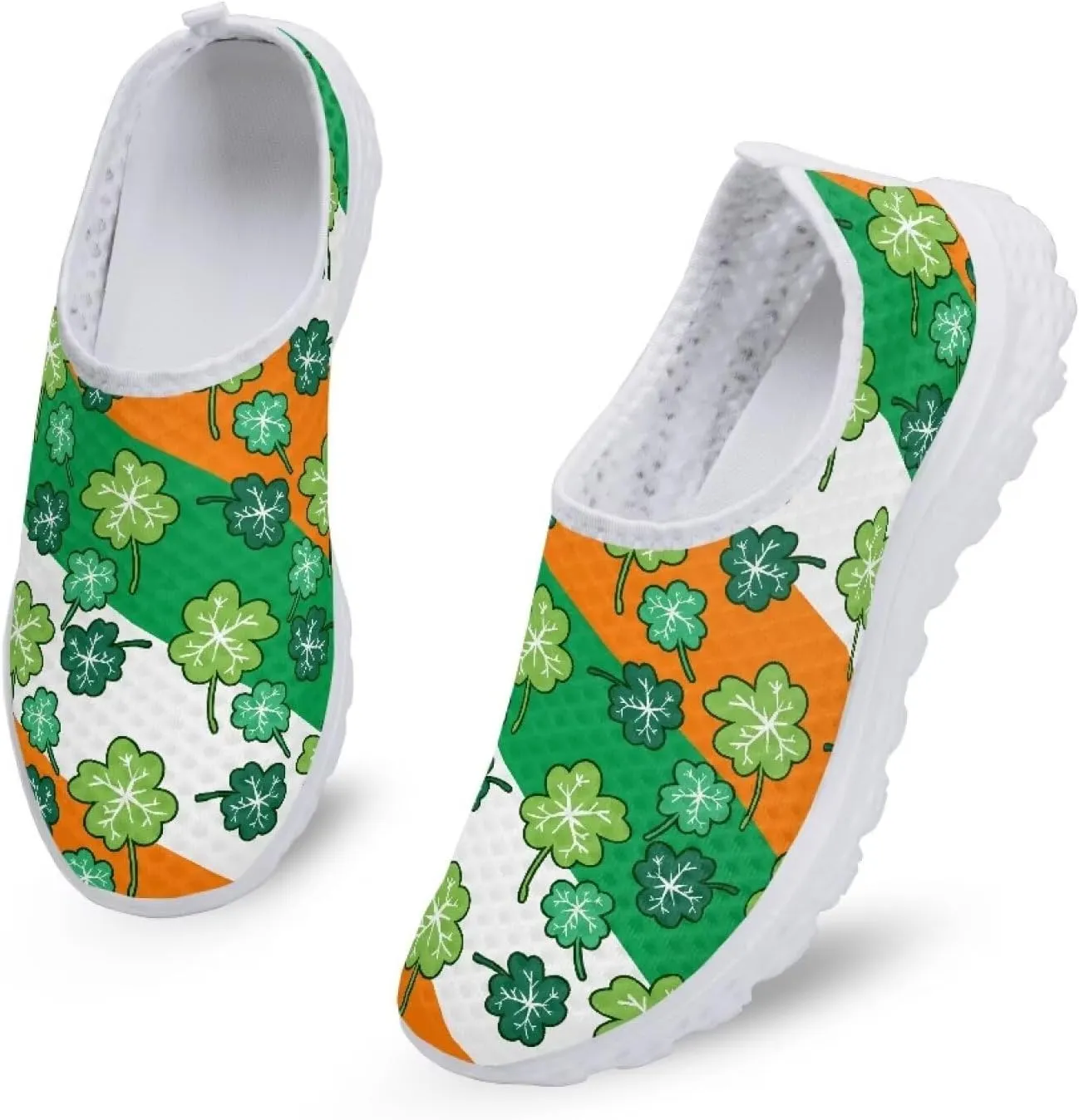 St Patricks Day Shoes Womens Running Sneakers Slip On Loafers Size 5.5-11.5