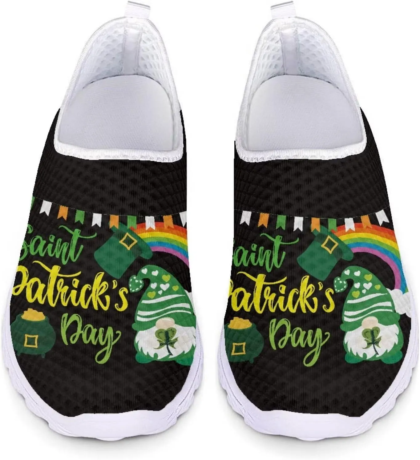 St Patricks Day Shoes Womens Running Sneakers Slip On Loafers Size 5.5-11.5