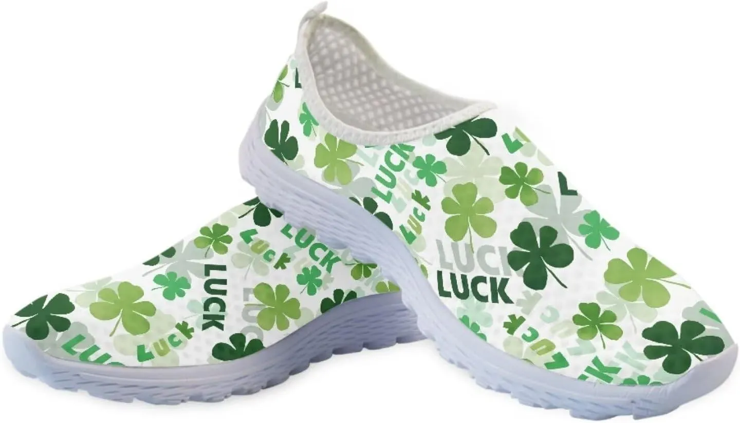 St Patricks Day Shoes Womens Running Sneakers Slip On Loafers Size 5.5-11.5