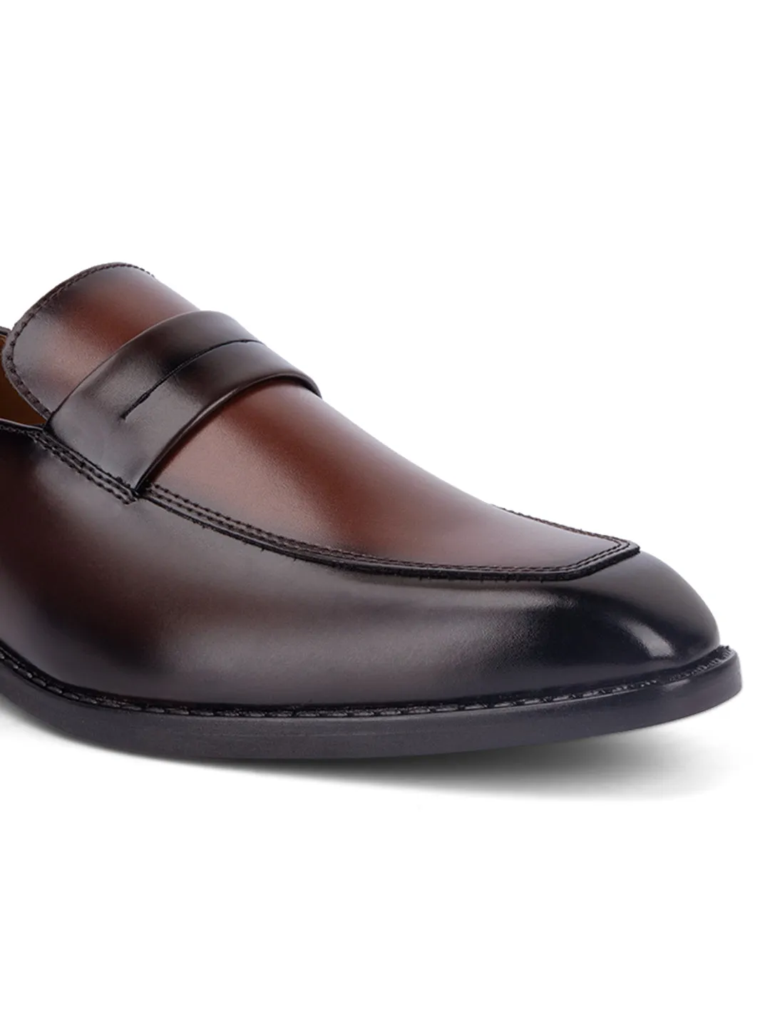 Tan Dual Shade Moccasins Slipons for Men