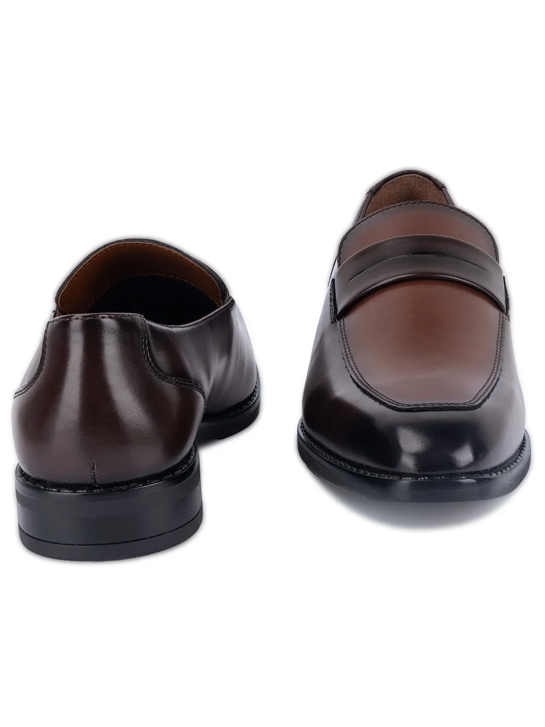 Tan Dual Shade Moccasins Slipons for Men