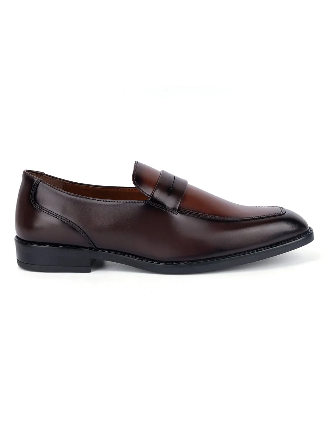Tan Dual Shade Moccasins Slipons for Men