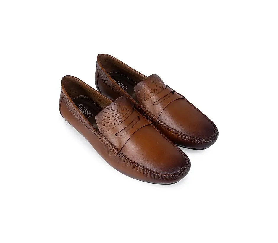 Tan Signato Moccasins