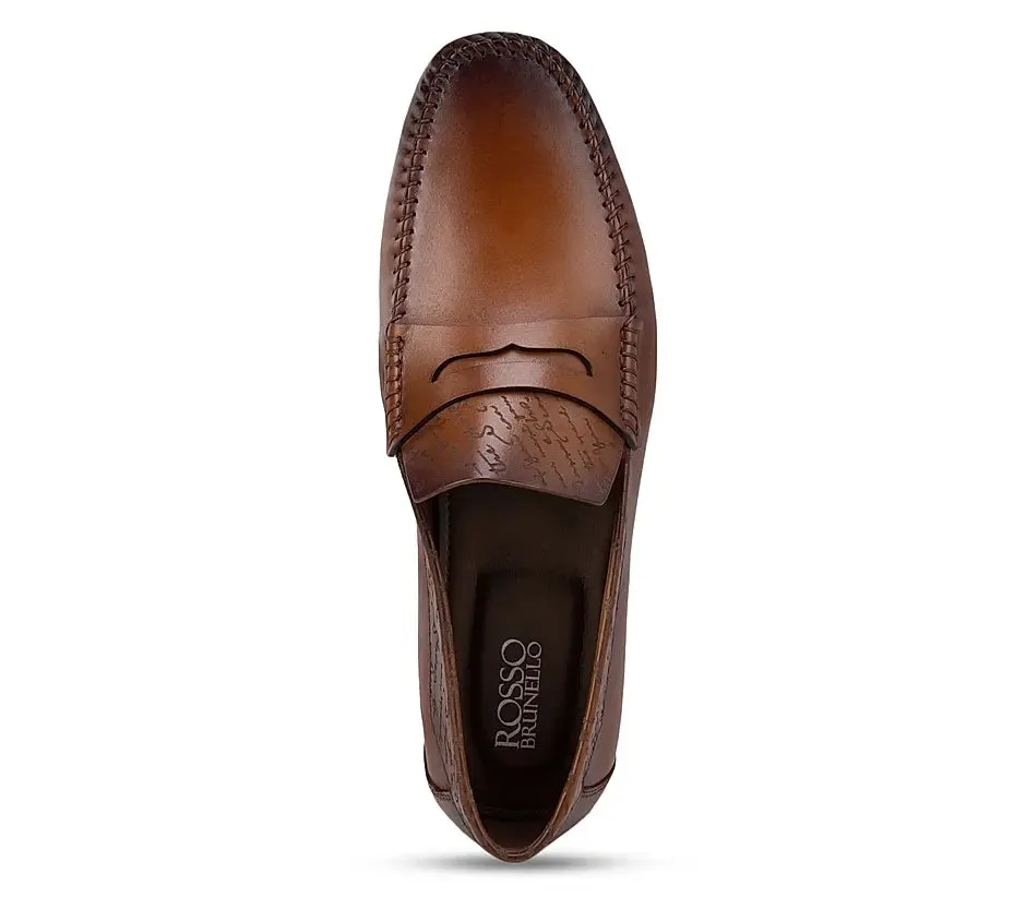 Tan Signato Moccasins