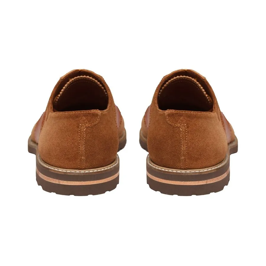 Tan Suede Lightweight Combination Saddle Oxfords