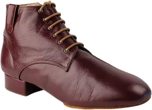 Very Fine Dance Shoes - Mens Dance Boots - Ballroom Latin Tango Salsa Dance Shoes for Men - RCCL9001-1-inch Heel - Dark Tan Leather - 11