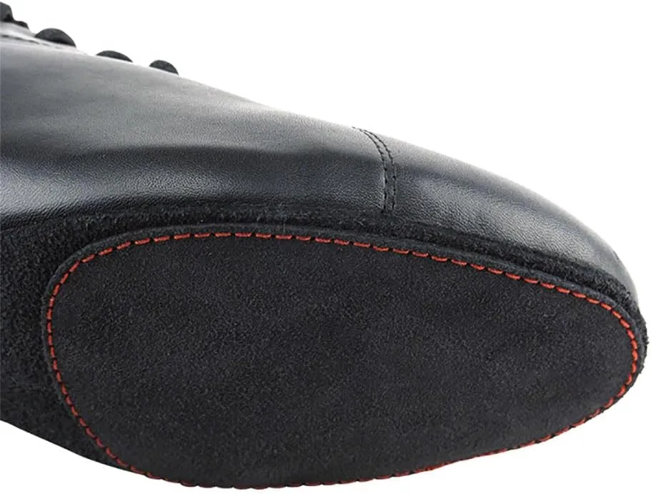 Very Fine Dance Shoes - Mens Latin, Rhythm Ballroom Dance Shoes - CD9326DB - 1.5-inch Heel and Foldable Brush Bundle