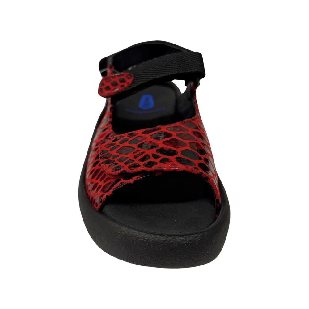 Wolky Jewel Red Cobra Nubuck Sandal (Women's)