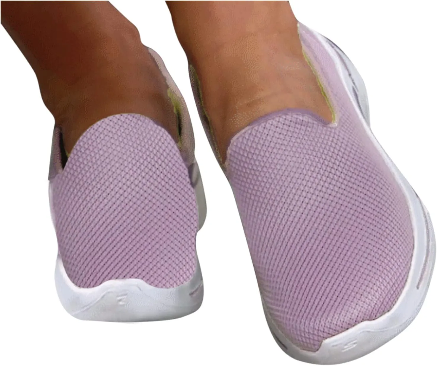 Women's Athletic Slip On Walking Shoes Comfortable Lightweight Breathable Knit Sock Shoe Casual Mesh Non Slip Tennis Workout Running Sneakers