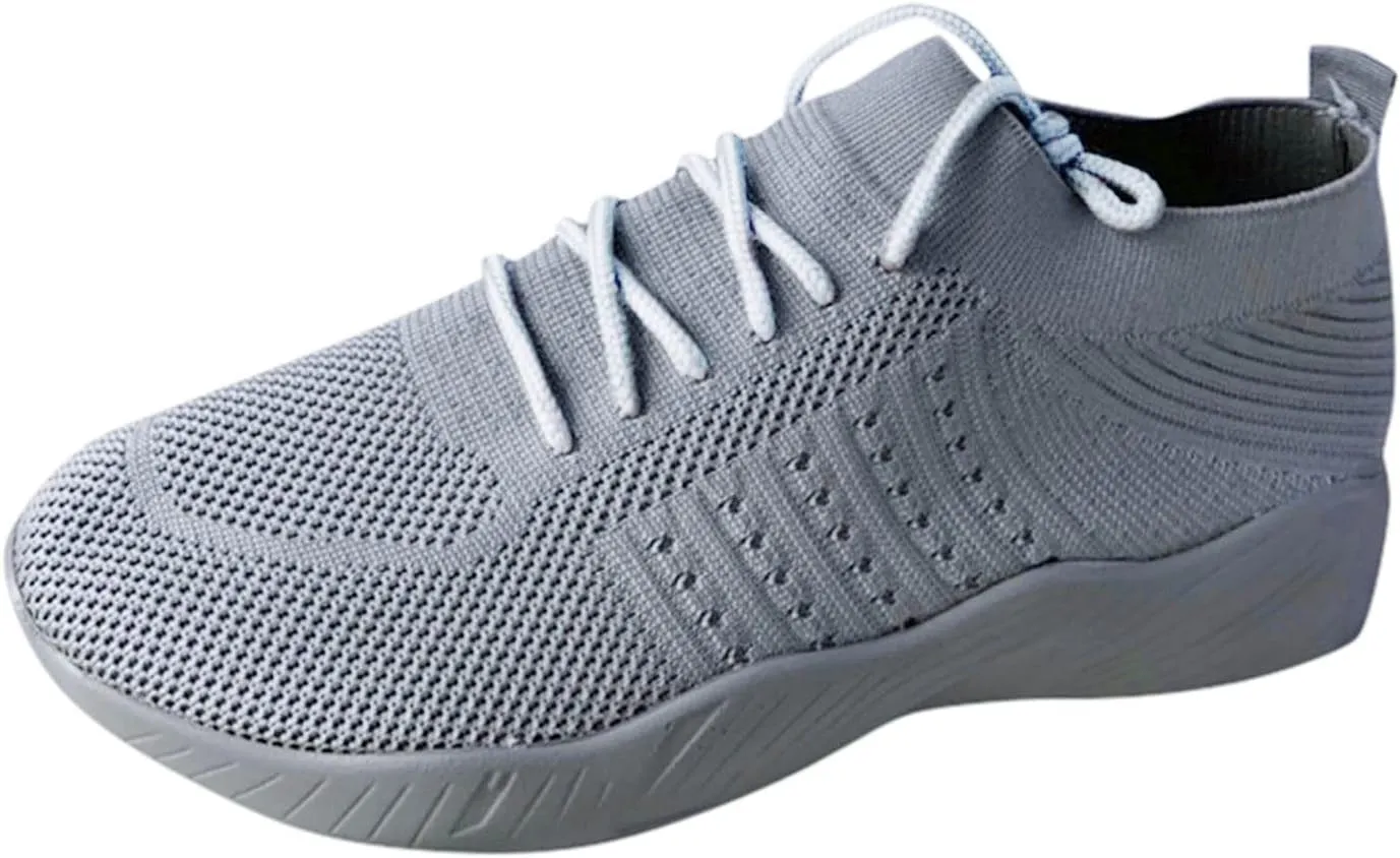 Women's Fashion Sneakers Casual Slip On Sneakers Mesh Breathable Womens Walking Shoes Comfortable Hiking Running Shoes Non Slip Lightweight Lace-up Walking Sneakers Work Workout Gym Travel