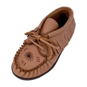 Women's Fringed Embroidered Ankle Moccasins