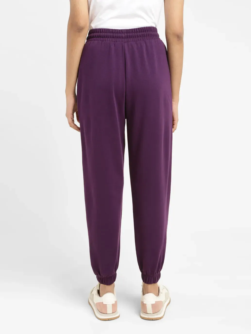 Women's High Rise Purple Regular Fit Joggers