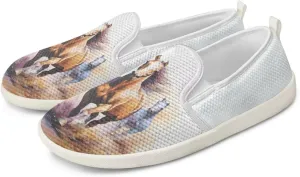 Women's Horse Driving Shoes Work Flats Loafers Mesh Tennis Shoes Walking Office Business Loafer