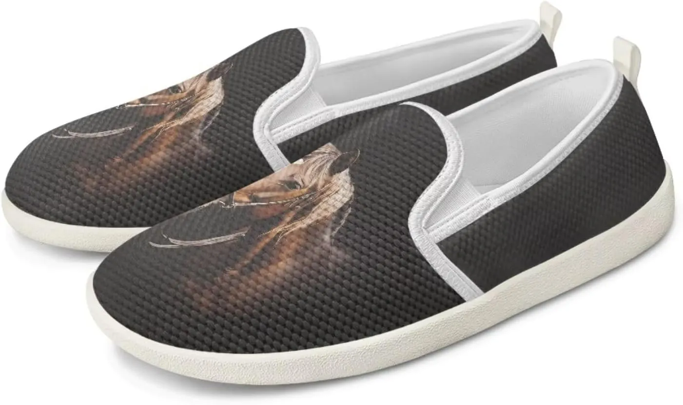 Women's Horse Driving Shoes Work Flats Loafers Mesh Tennis Shoes Walking Office Business Loafer